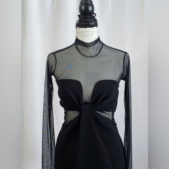 A.L.C. Rita High-Neck Mesh Minidress size 4 - Picture 6 of 13